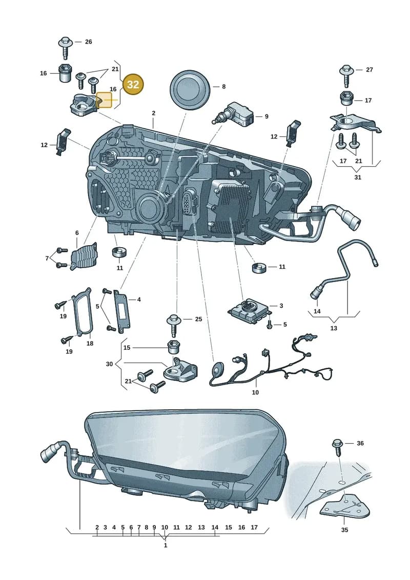 6VA941225A — Skoda Fabia (2021-2022) diagram 6vn941010, position 32