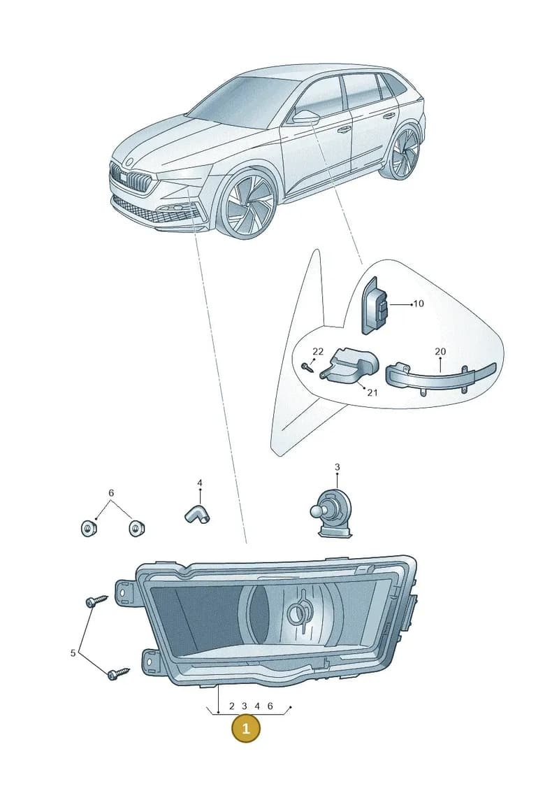 6VA941700 — Skoda Fabia (2021-2022) diagram 584941040, position 1