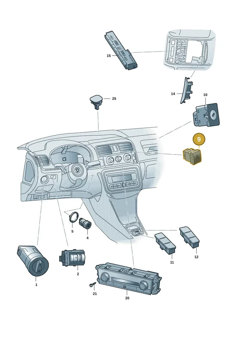 6VA953235FZC — Skoda Fabia (2021-2022) diagram 6vn941050, position 9
