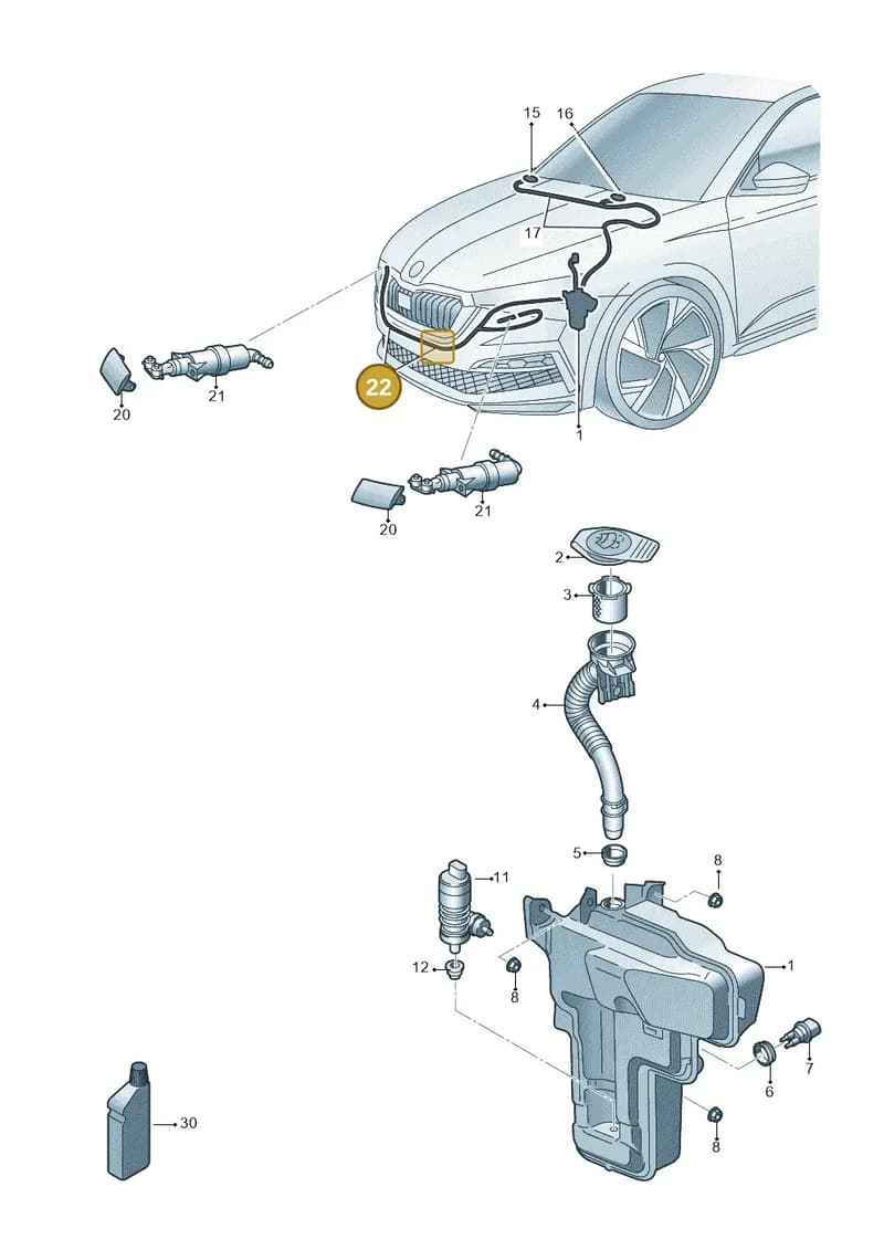 6VA955970 — Skoda Fabia (2021-2022) diagram 584955010, position 22