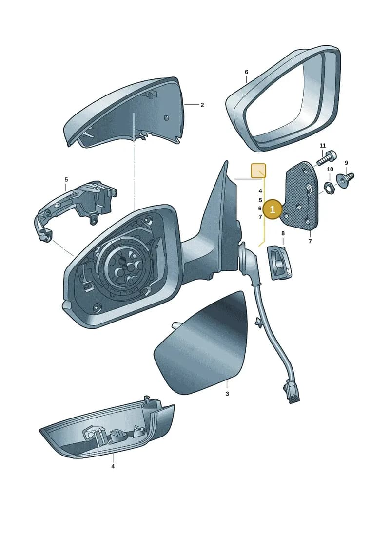 6VC857507A9B9 — Skoda Fabia (2021-2022) diagram 6vn857040, position 1