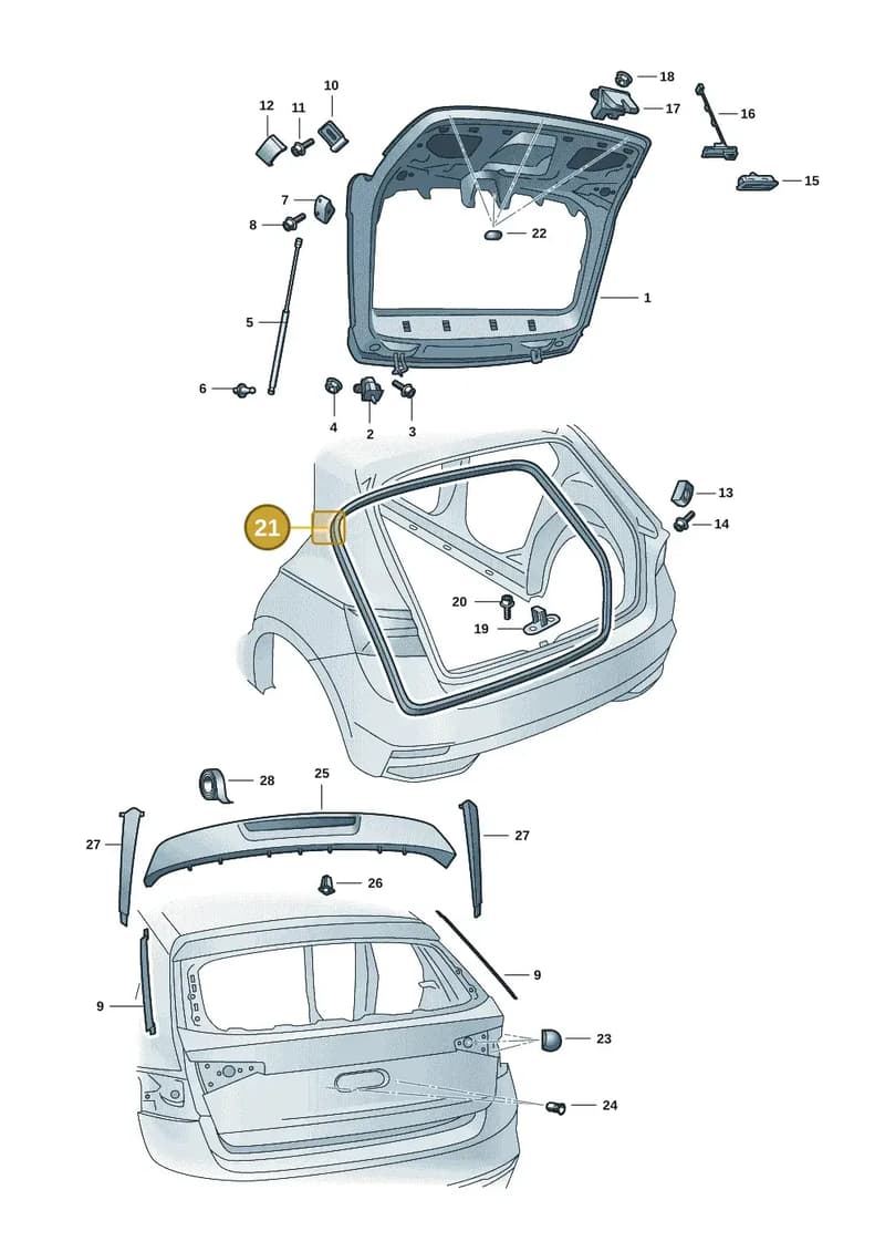 6VE827705G5AP — Skoda Fabia (2021-2022) diagram 6vn827000, position 21
