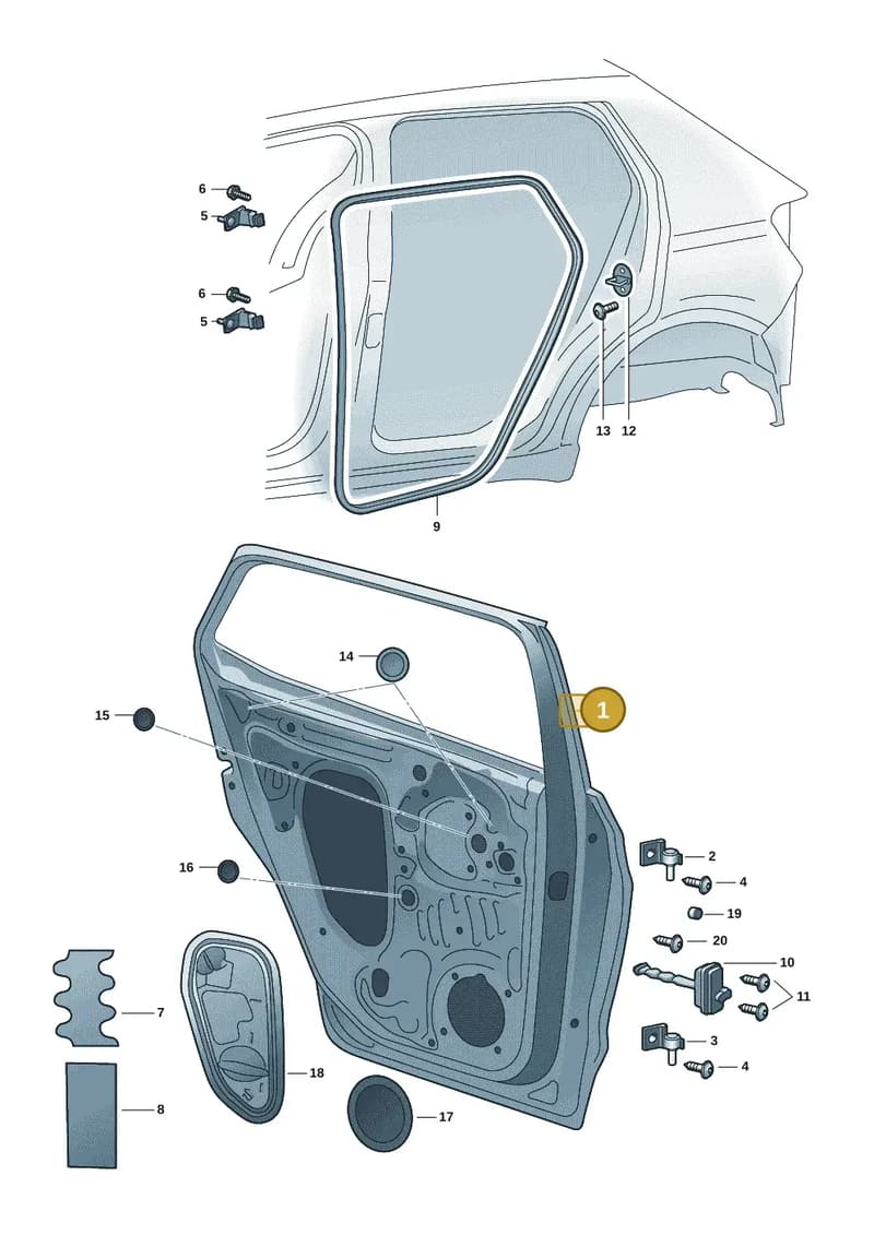 6VE833052A — Skoda Fabia (2021-2022) diagram 6vn833000, position 1