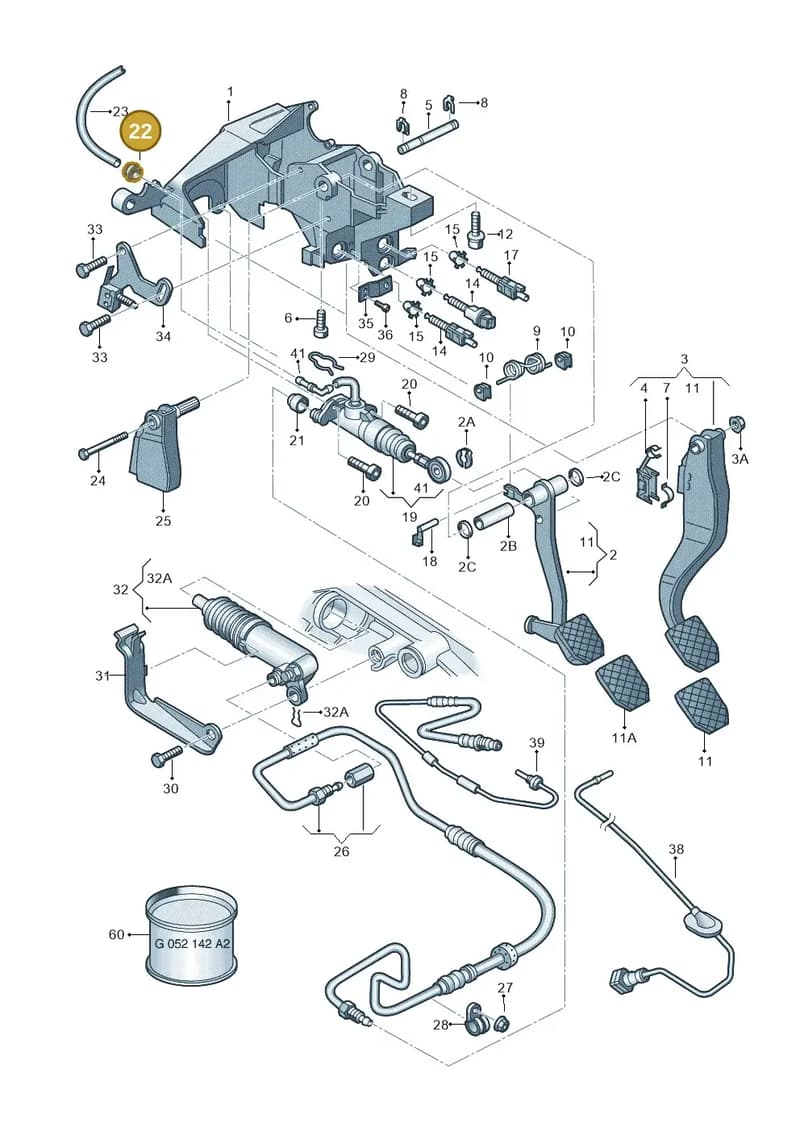 8D0721495B — Skoda SUPERB                 02> (2001-) diagram 156721250, position 22