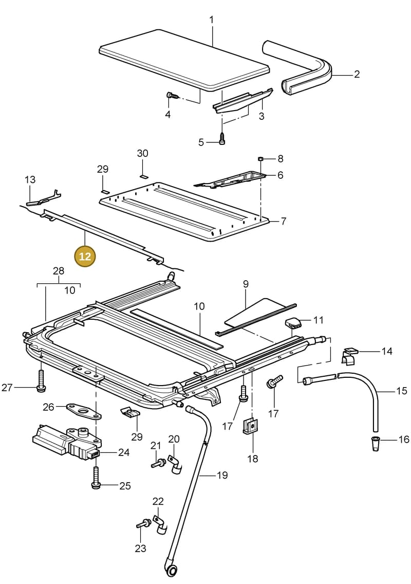 00004320744 — Porsche 911 Carrera (2008-2012) diagram p32811000, position 12