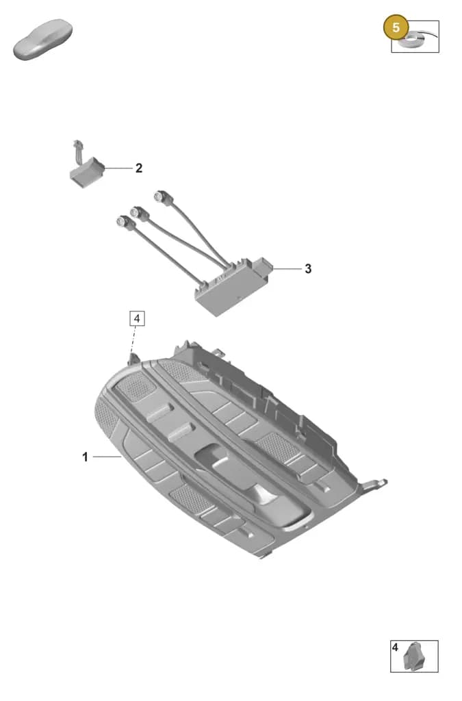00004320744 — Porsche Panamera (2020-2023) diagram p58903020, position 5