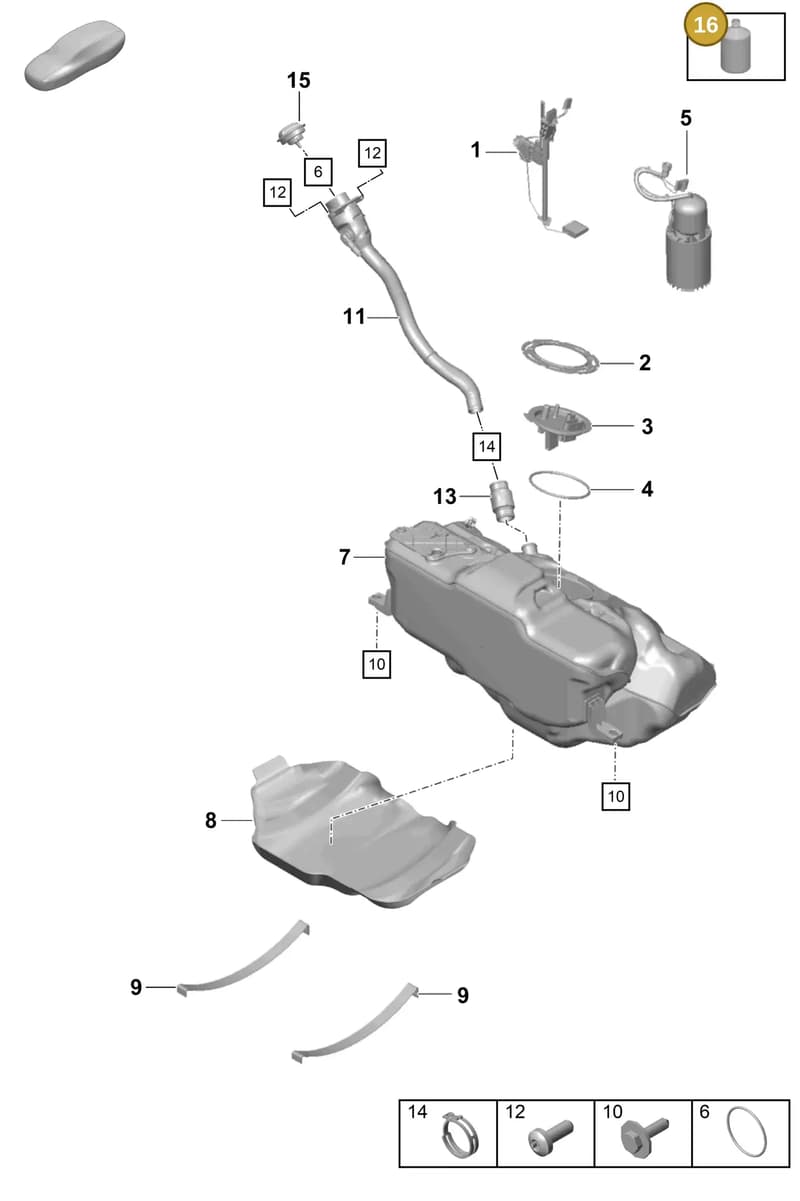 00004320902 — Porsche Boxster Spyder (2019-2020) diagram p55201000, position 16