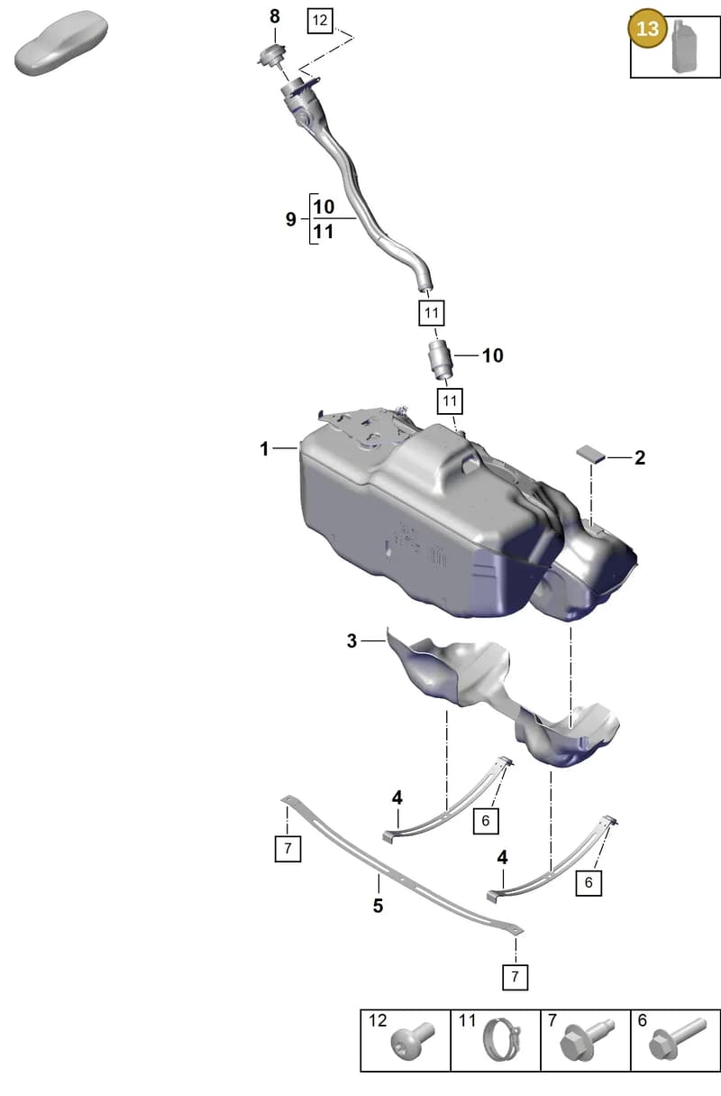 00004320902 — Porsche 911 (2020-2022) diagram p57201000, position 13