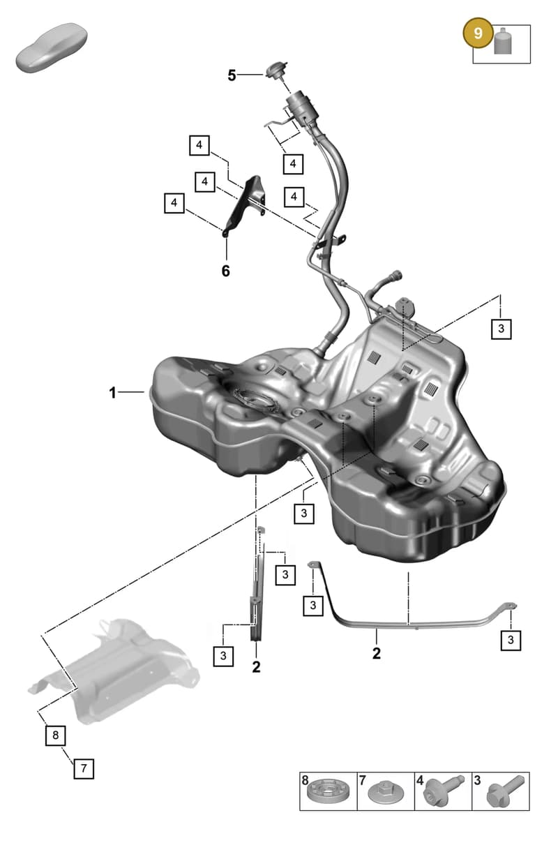 00004320902 — Porsche Panamera (2023-2025) diagram p58201000, position 9