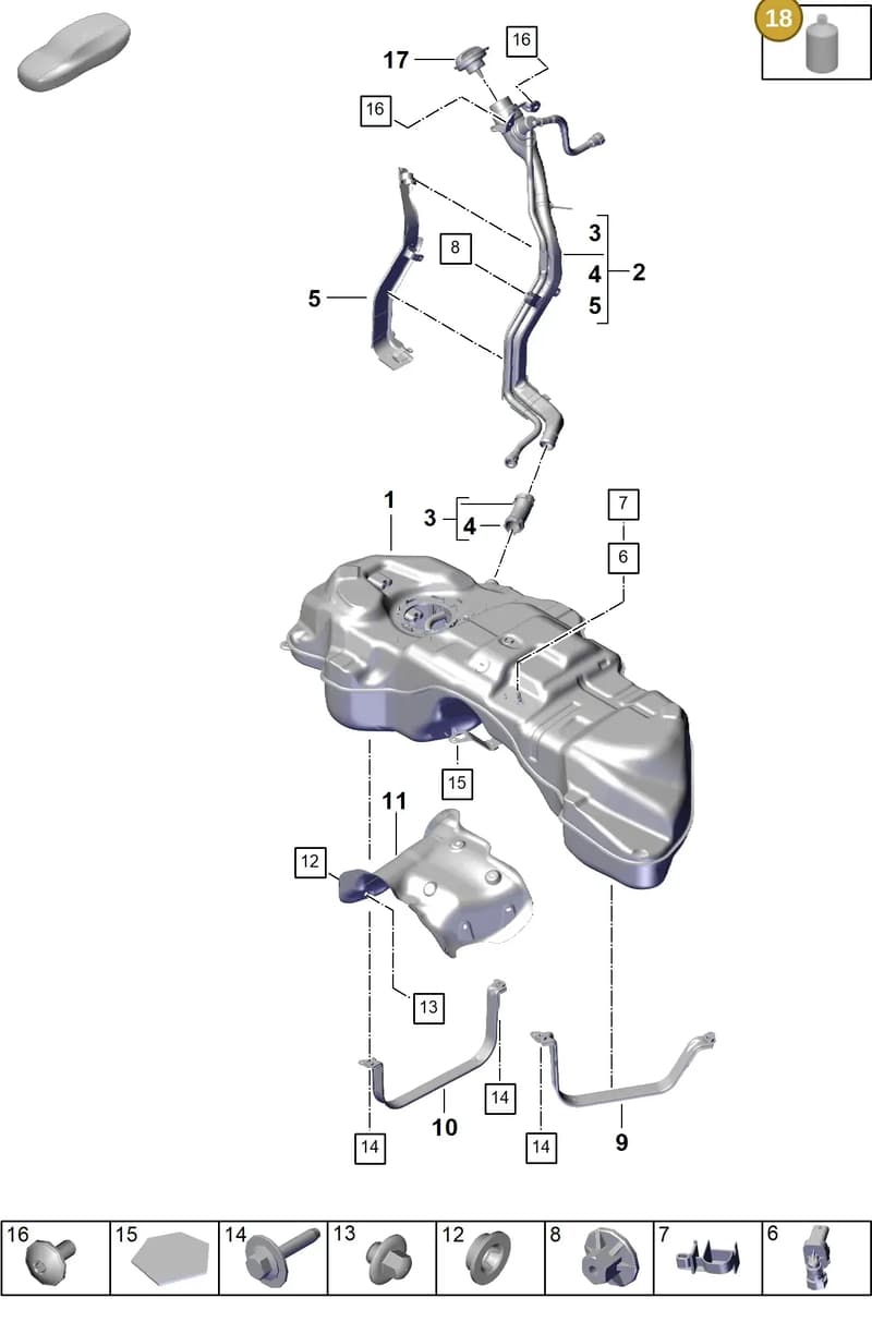00004320902 — Porsche Cayenne Coupe (2023-2023) diagram p60201020, position 18