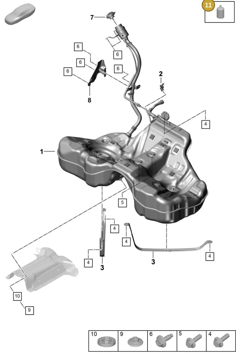 00004320902 — Porsche Panamera (2023-2025) diagram p62201000, position 11