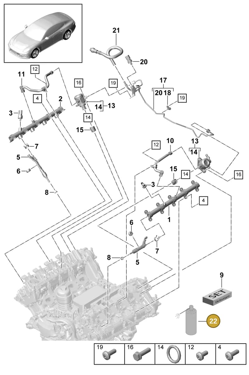 00004320935 — Porsche Panamera (2016-2020) diagram p49107000, position 22