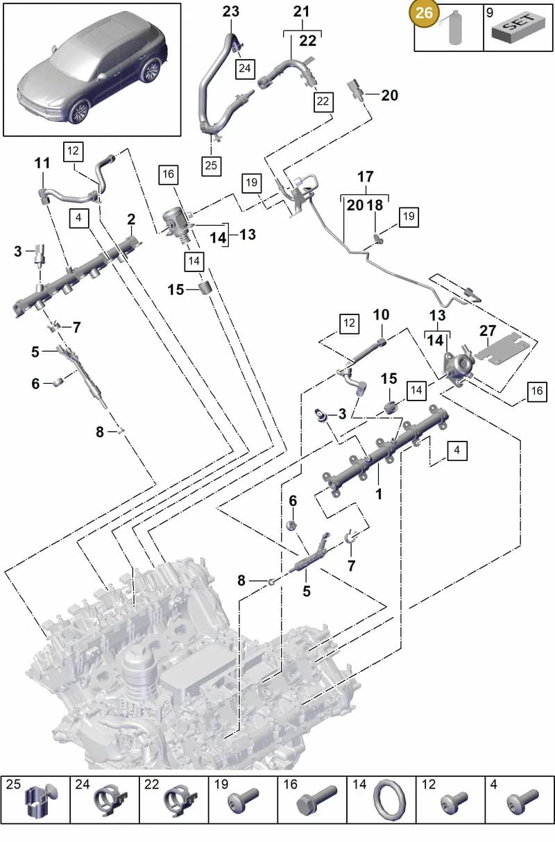 00004320935 — Porsche Cayenne (2017-2023) diagram p51107000, position 26