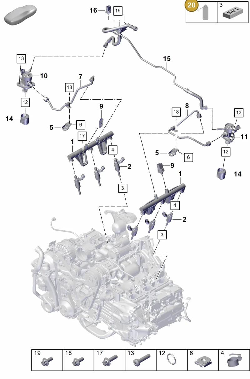 00004320935 — Porsche 911 (2021-2022) diagram p59107000, position 20
