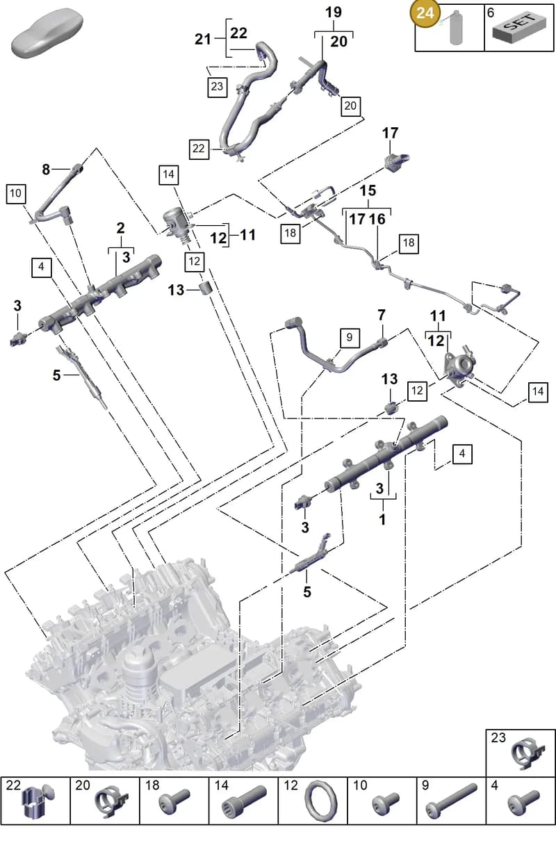 00004320935 — Porsche Cayenne Coupe (2023-2023) diagram p60107030, position 24