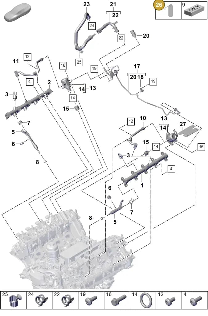 00004320935 — Porsche Cayenne Coupe (2023-2023) diagram p60107020, position 26