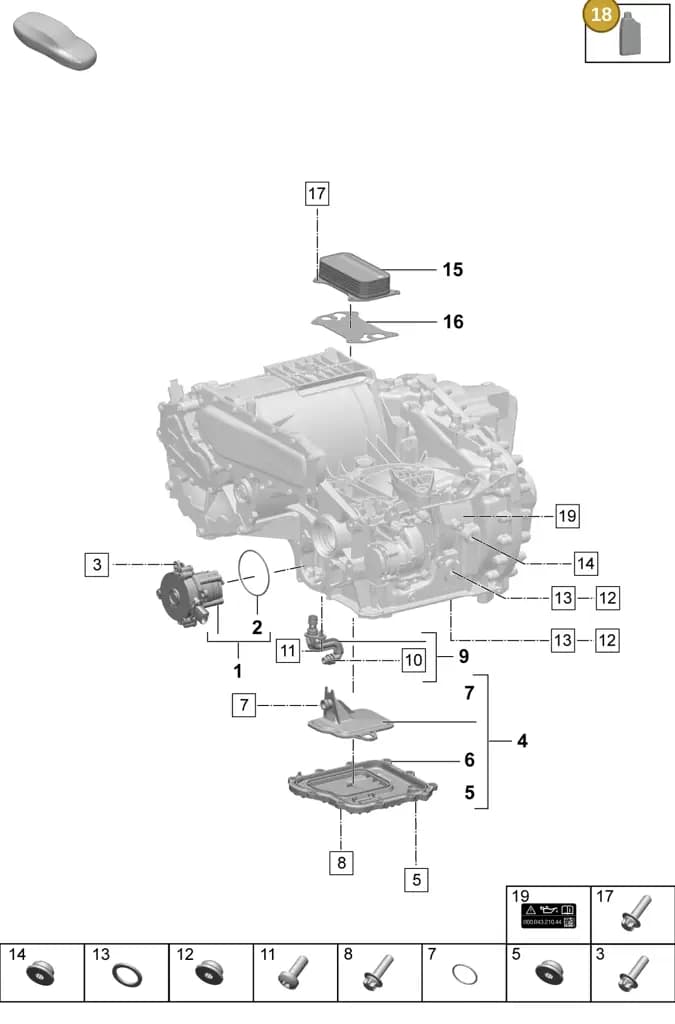 00004321044 — Porsche Macan (2024-2024) diagram p61355100, position 18