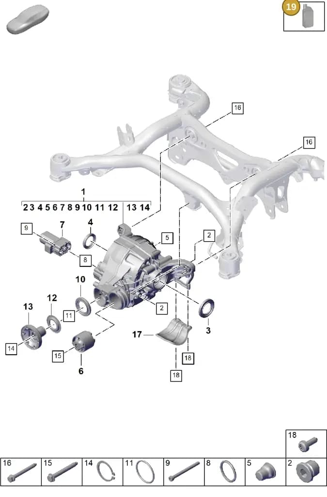 00004321048 — Porsche Cayenne Coupe (2023-2023) diagram p60305010, position 19