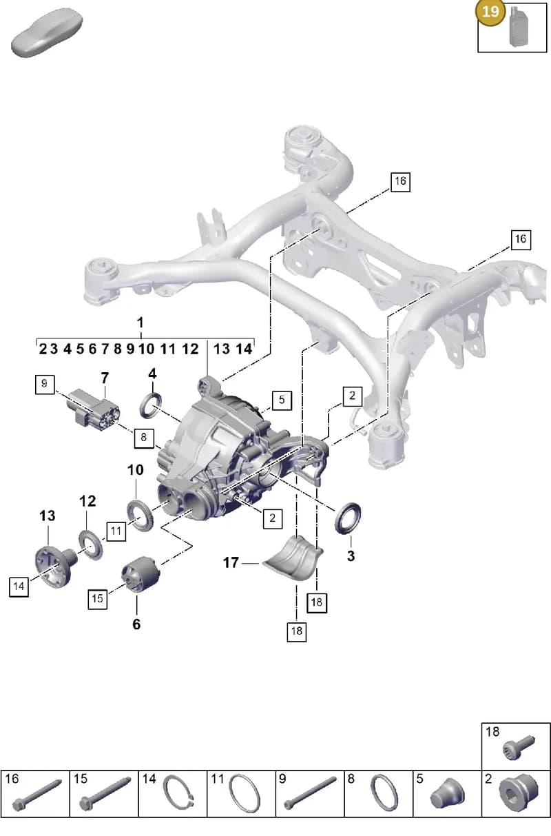 00004321048 — Porsche Cayenne Coupe (2023-2023) diagram p60305010, position 19