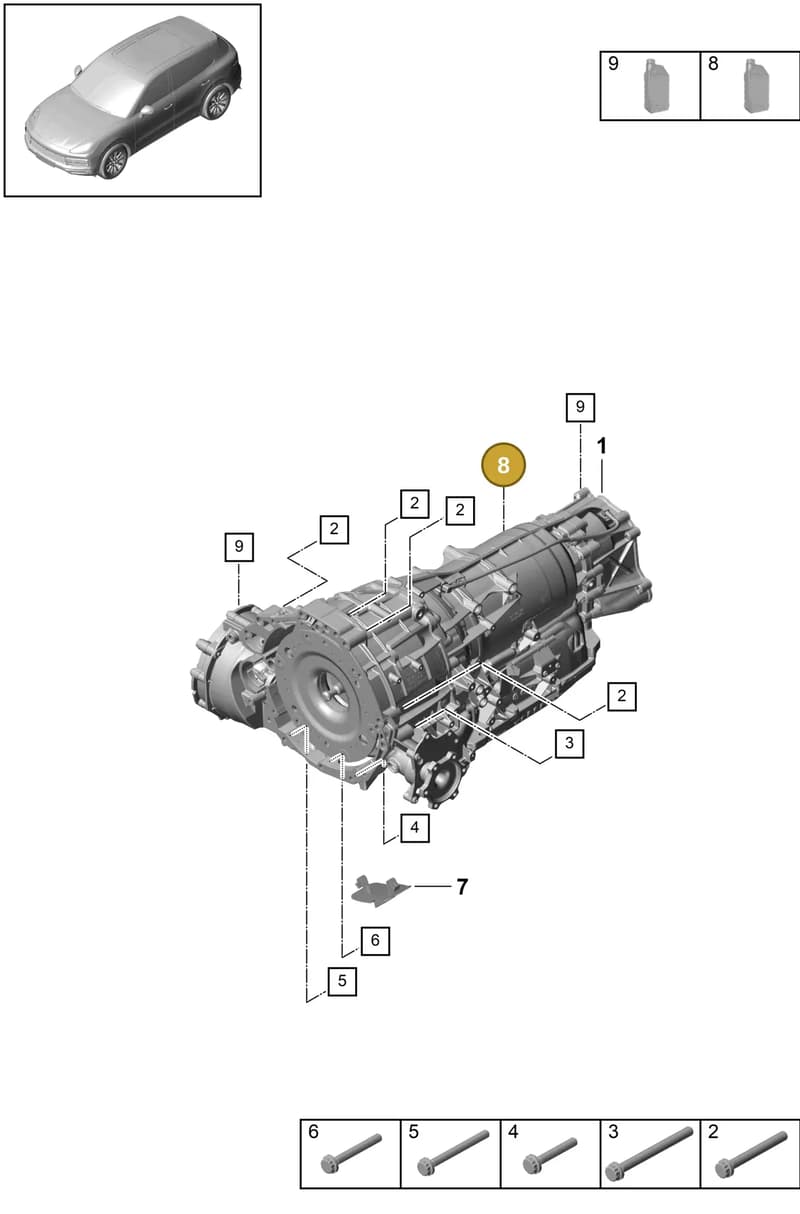 00004321054 — Porsche Cayenne (2017-2023) diagram p51320000, position 8