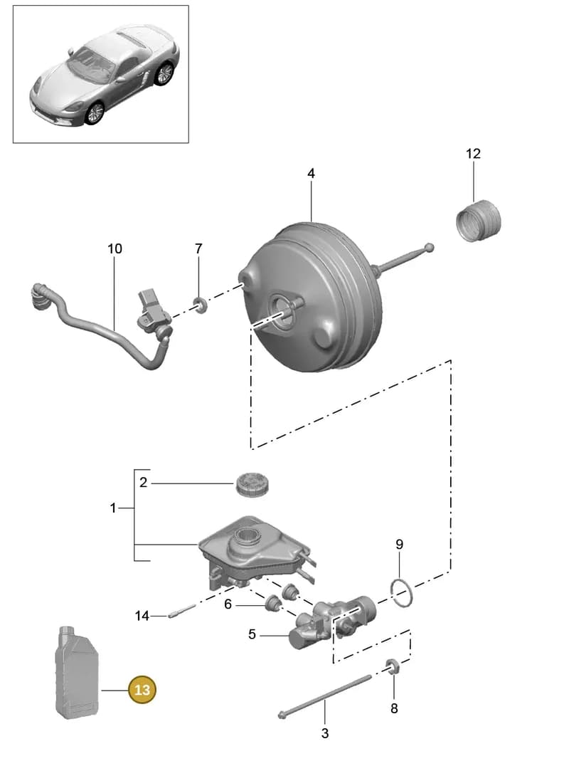 00004321082 — Porsche Boxster (2016-2019) diagram p48604000, position 13