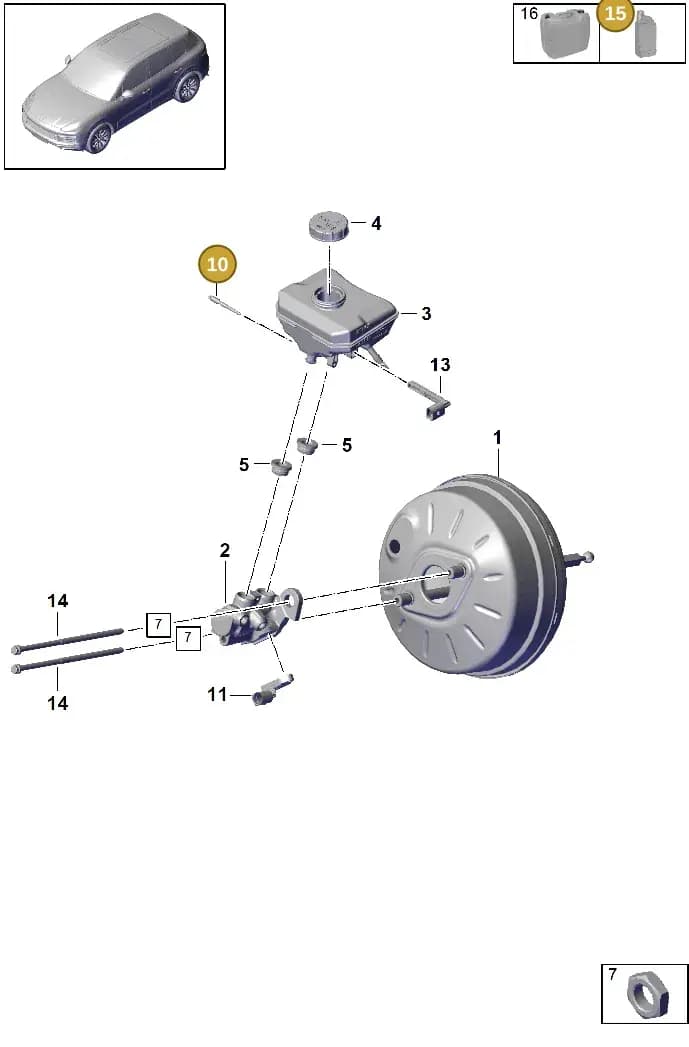 00004321082 — Porsche Cayenne (2017-2023) diagram p51604000, position 10+15