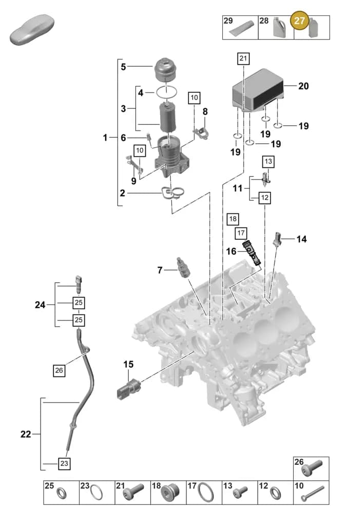 00004321092 — Porsche Panamera (2023-2025) diagram p58104210, position 27