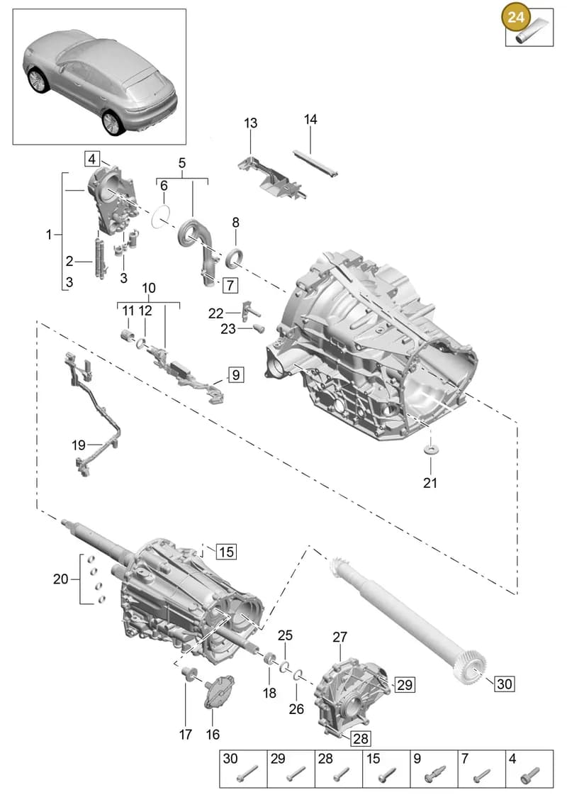 00004330033 — Porsche Macan (2018-2022) diagram p52302110, position 24