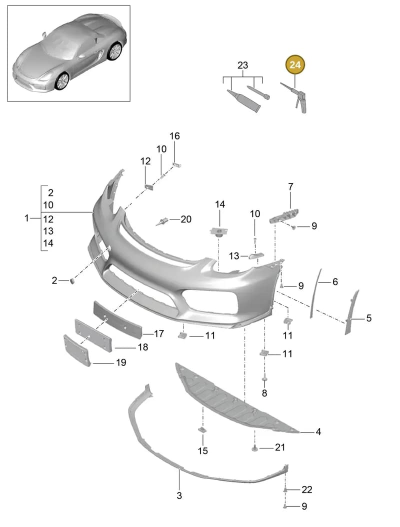 00004330048 — Porsche Boxster Spyder (2015-2016) diagram p46802000, position 24