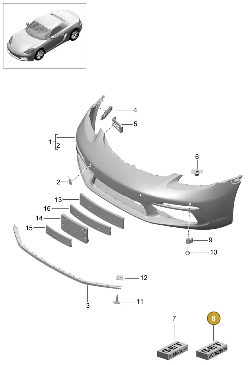 00004330048 — Porsche Boxster (2016-2019) diagram p48802000, position 8