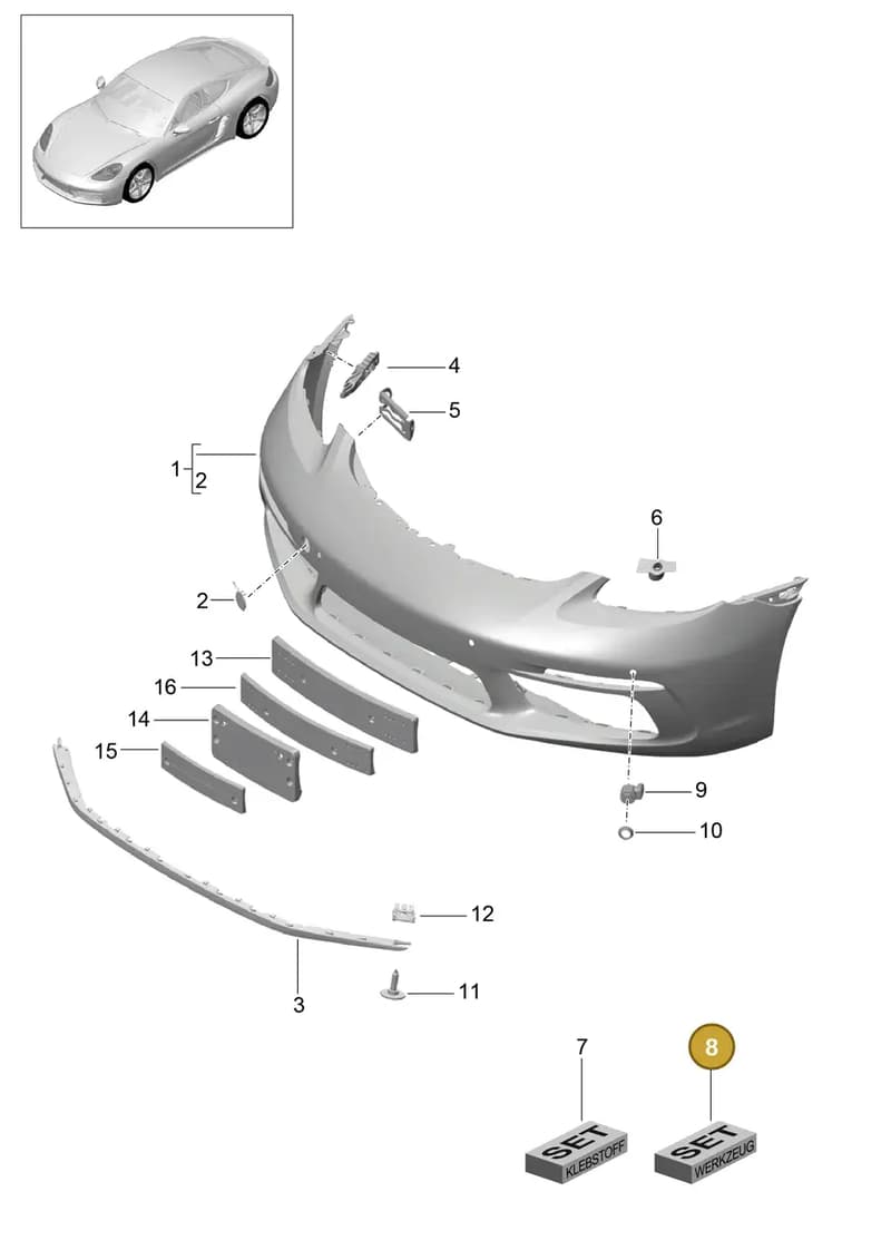 00004330048 — Porsche Cayman (2016-2019) diagram p50802000, position 8