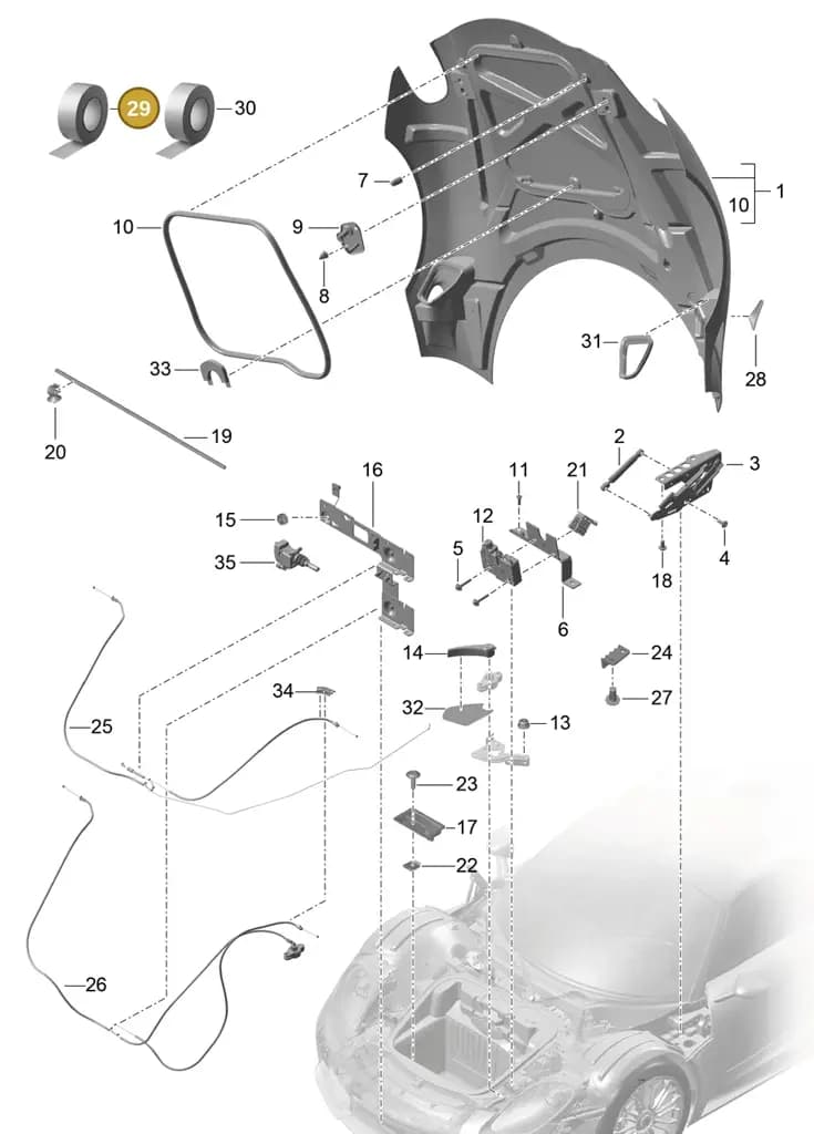 00004330278 — Porsche 918 Spyder (2014-2015) diagram p43803000, position 29