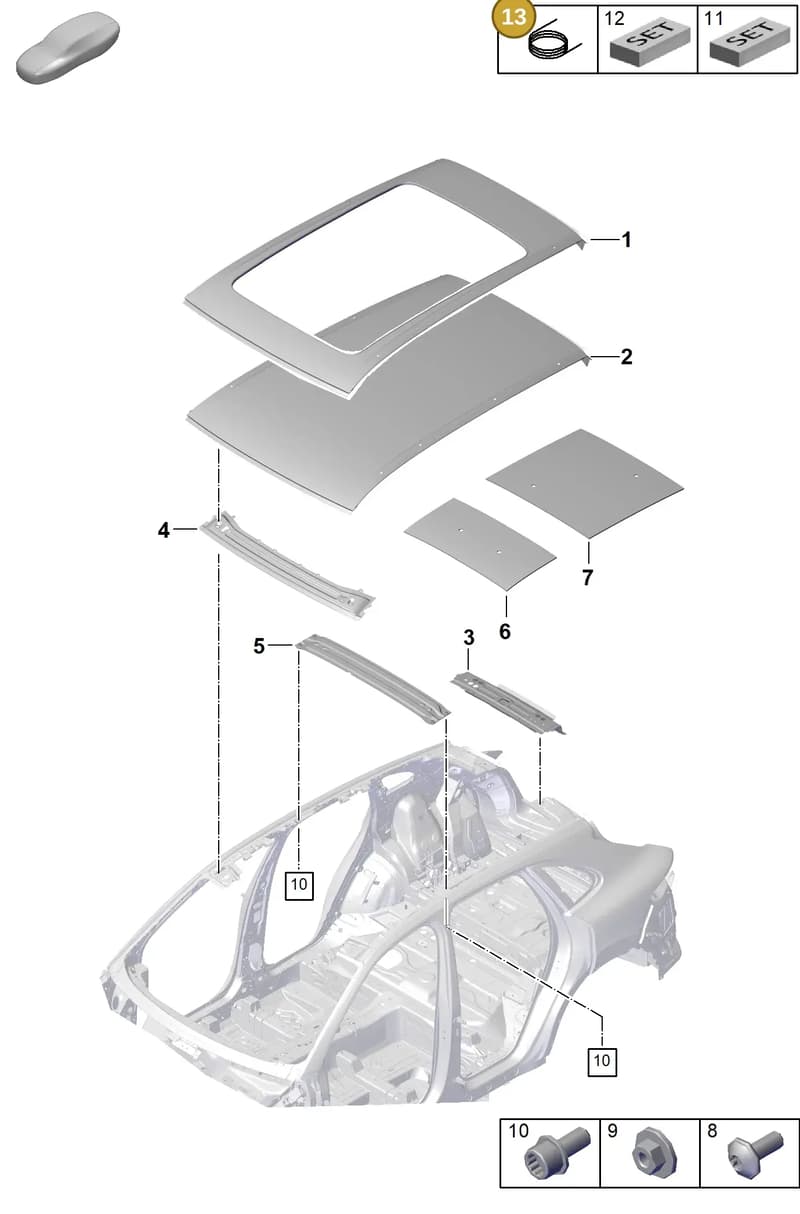 00004330332 — Porsche Cayenne Coupe (2023-2023) diagram p60801450, position 13