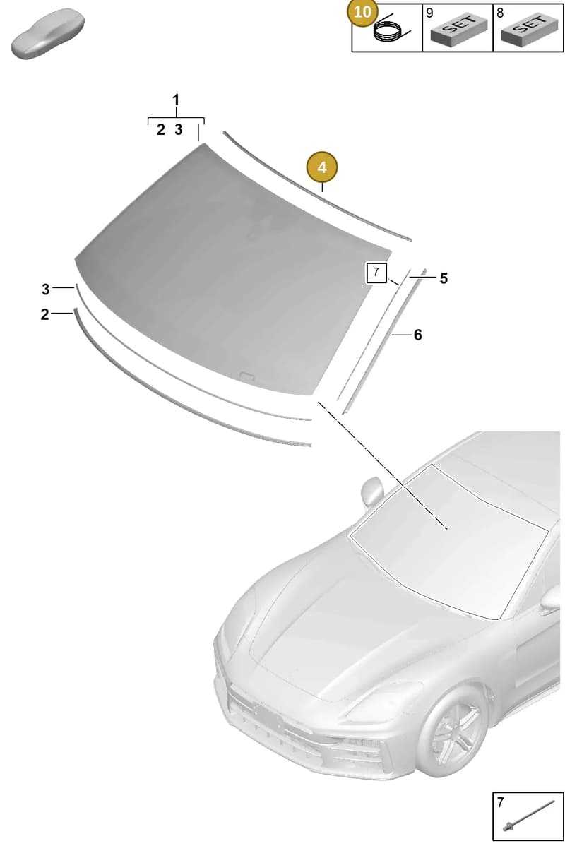 00004330332 — Porsche Panamera (2023-2025) diagram p62805000, position 4+10