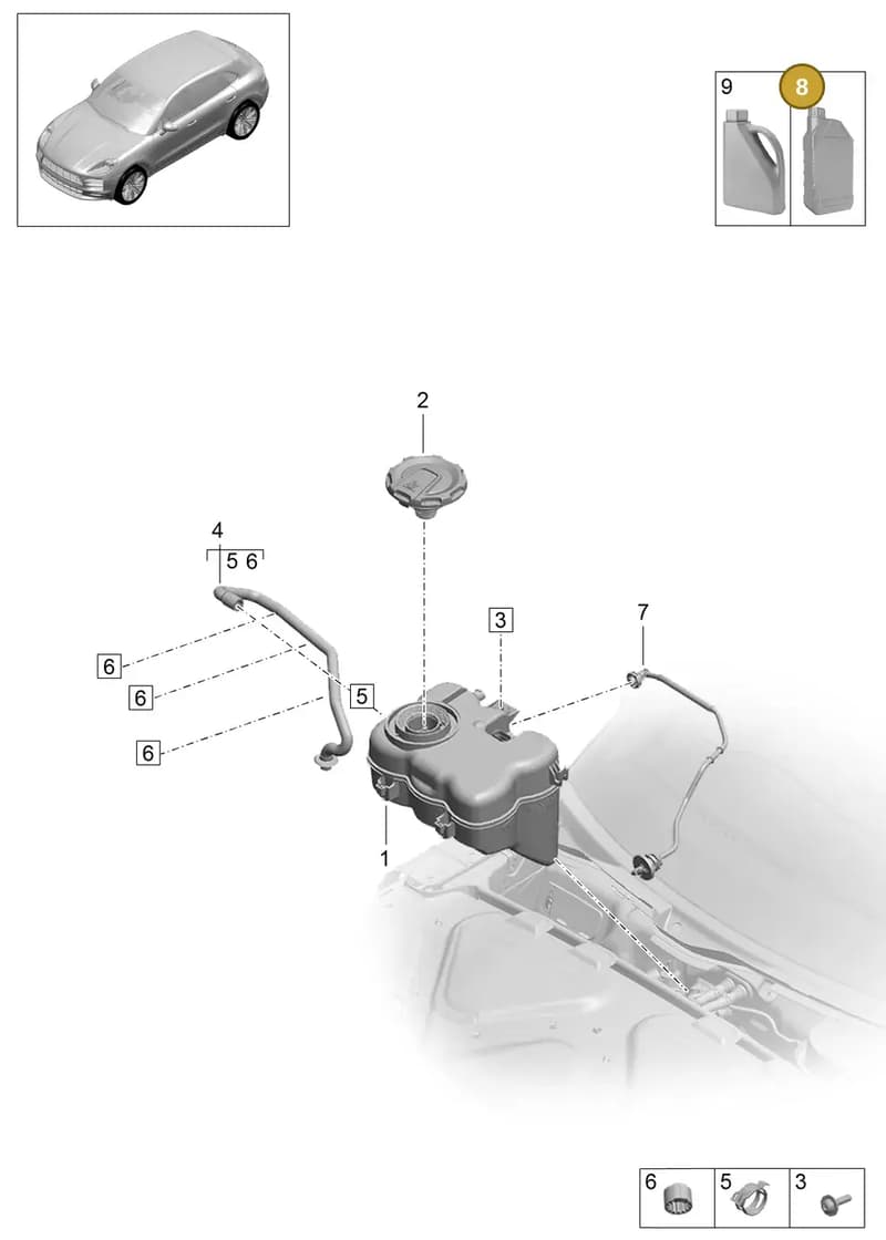 00004330473 — Porsche Macan (2018-2022) diagram p52000112, position 8