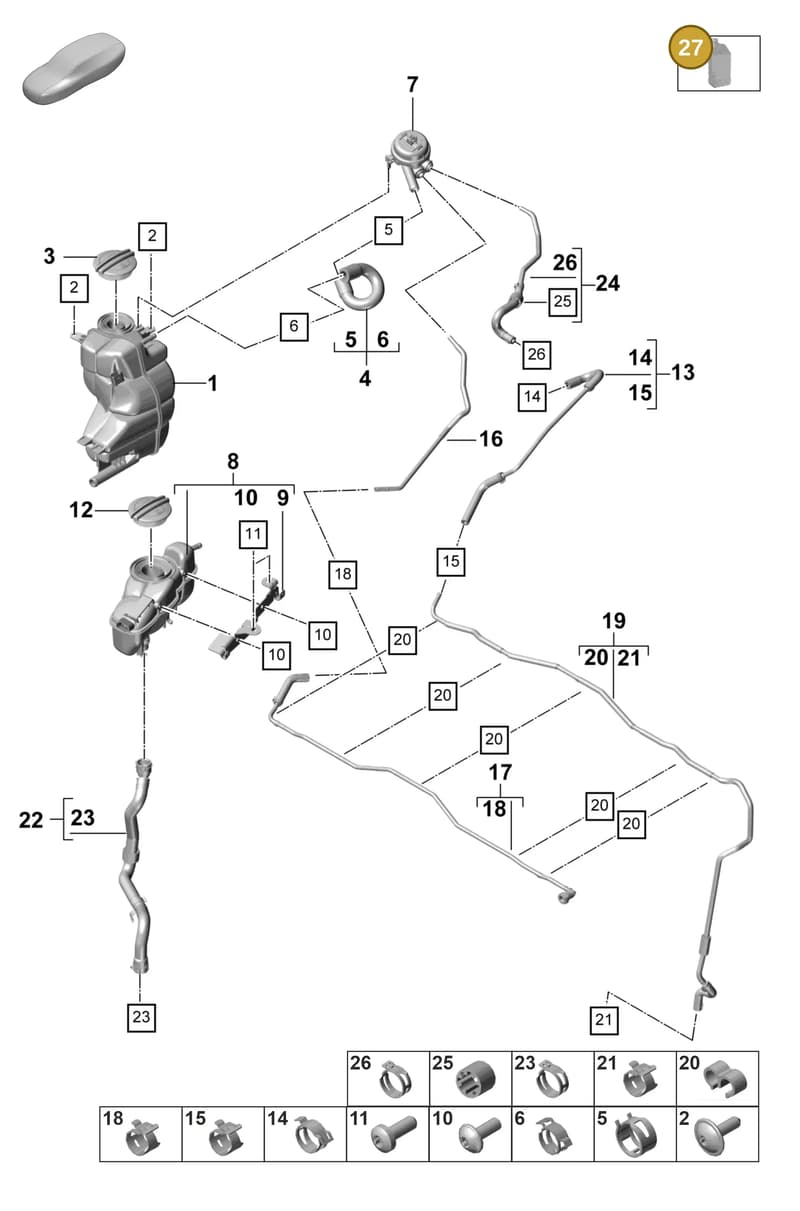 00004330473 — Porsche Panamera (2020-2023) diagram p58105350, position 27