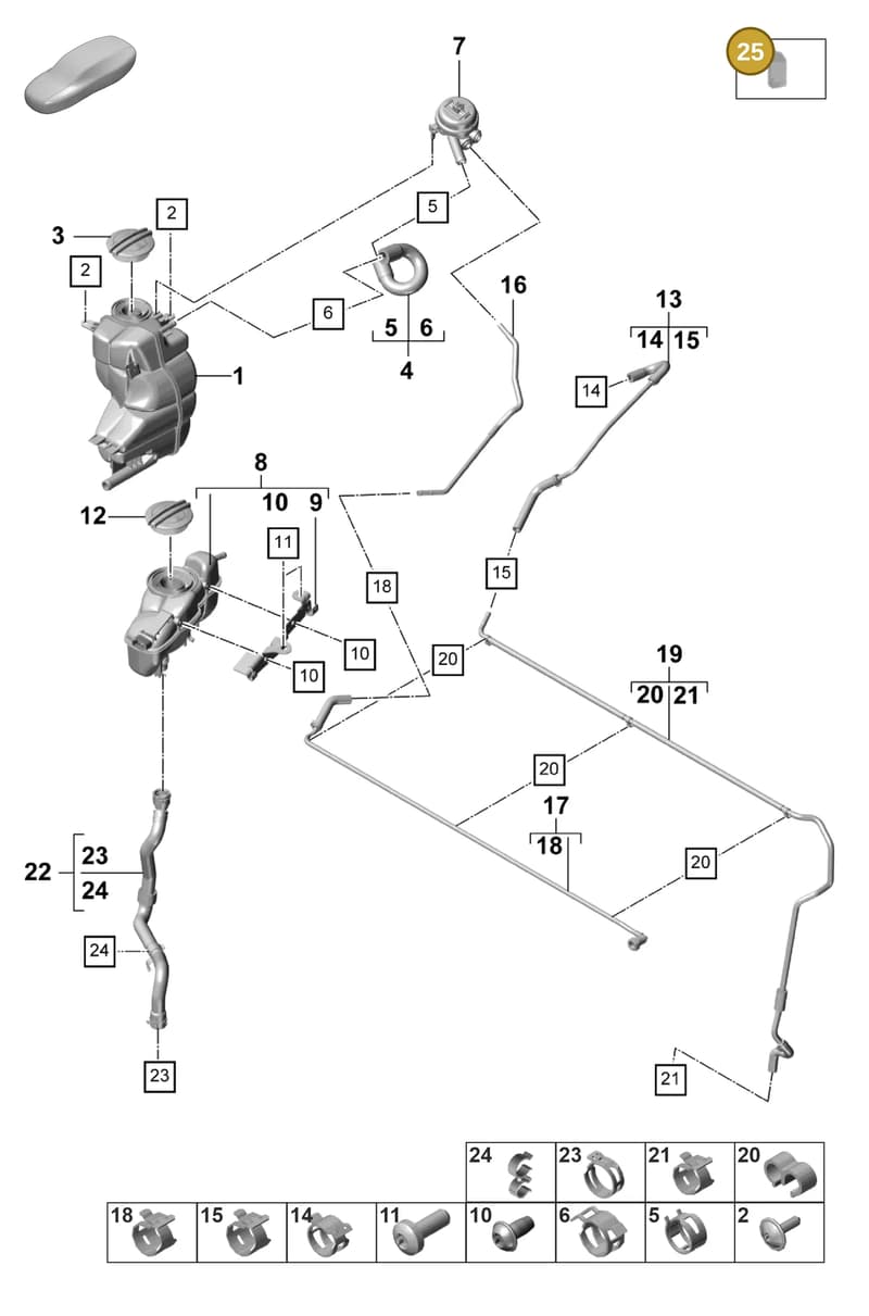 00004330473 — Porsche Panamera (2020-2023) diagram p58105370, position 25