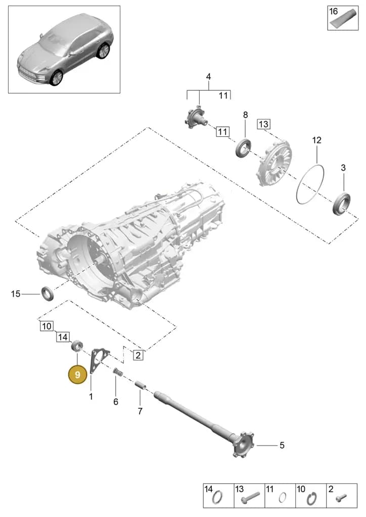 00004330503 — Porsche Macan (2018-2022) diagram p52000060, position 9