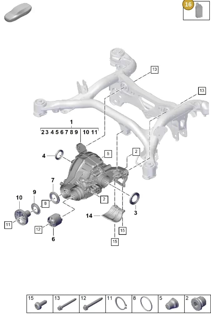 00004330504 — Porsche Cayenne Coupe (2023-2023) diagram p60305000, position 16