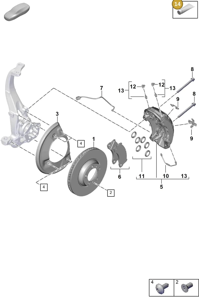 00004330508 — Porsche Cayenne Coupe (2023-2023) diagram p60602000, position 14