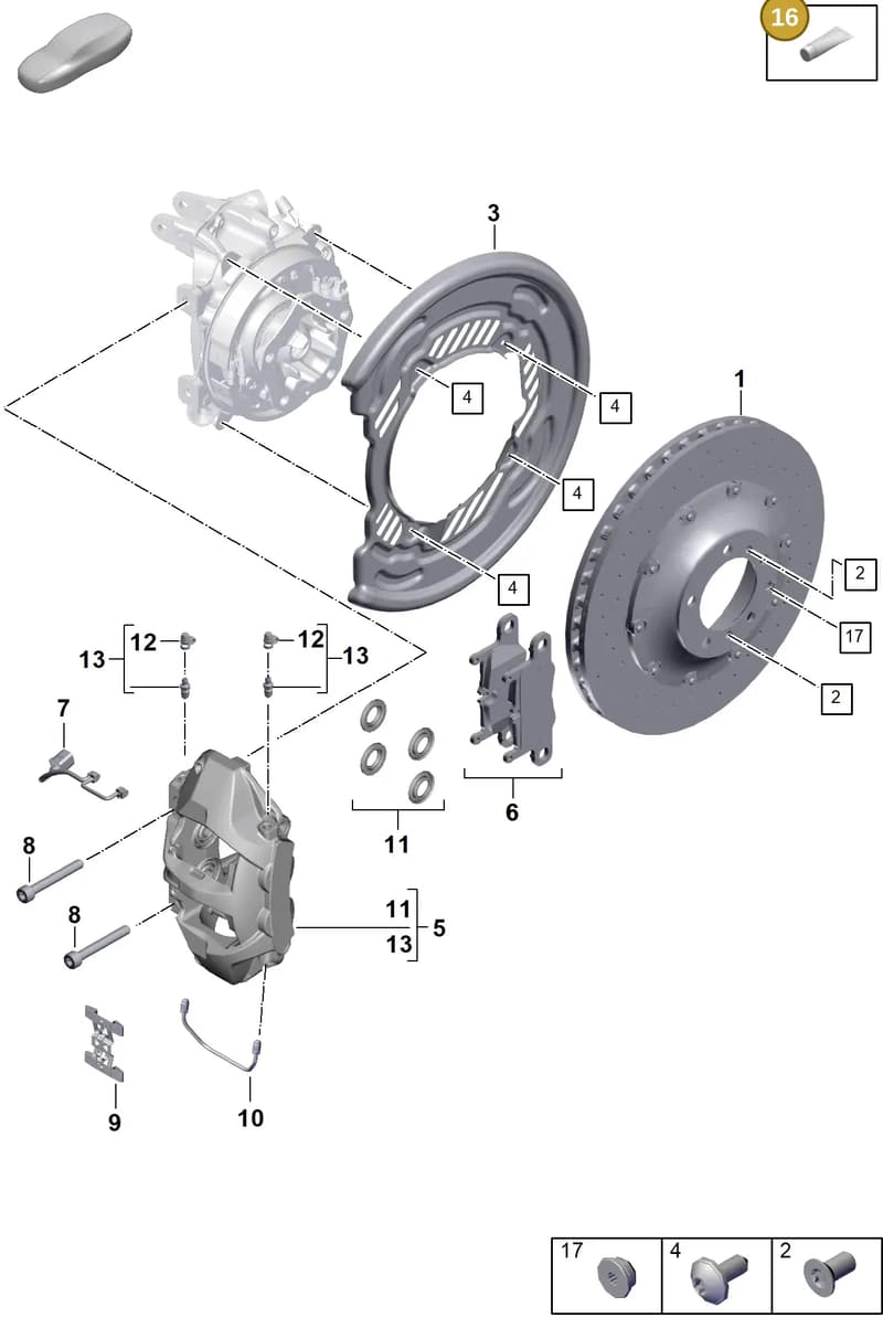 00004330508 — Porsche Cayenne Coupe (2023-2023) diagram p60603300, position 16