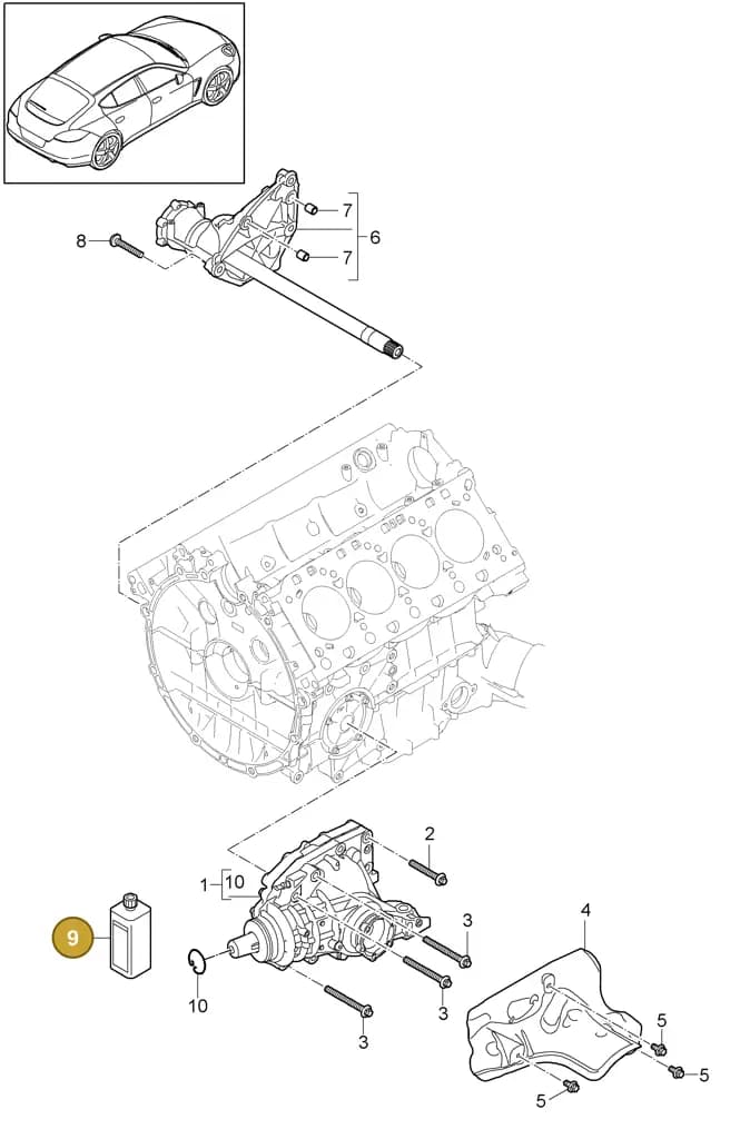 00004330534 — Porsche Panamera (2009-2016) diagram p35305000, position 9
