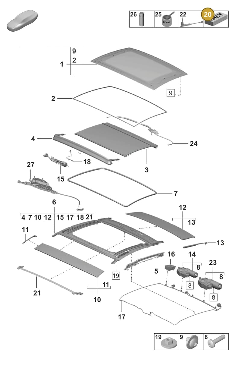 00004330535 — Porsche 911 (2024-2025) diagram p53811050, position 20