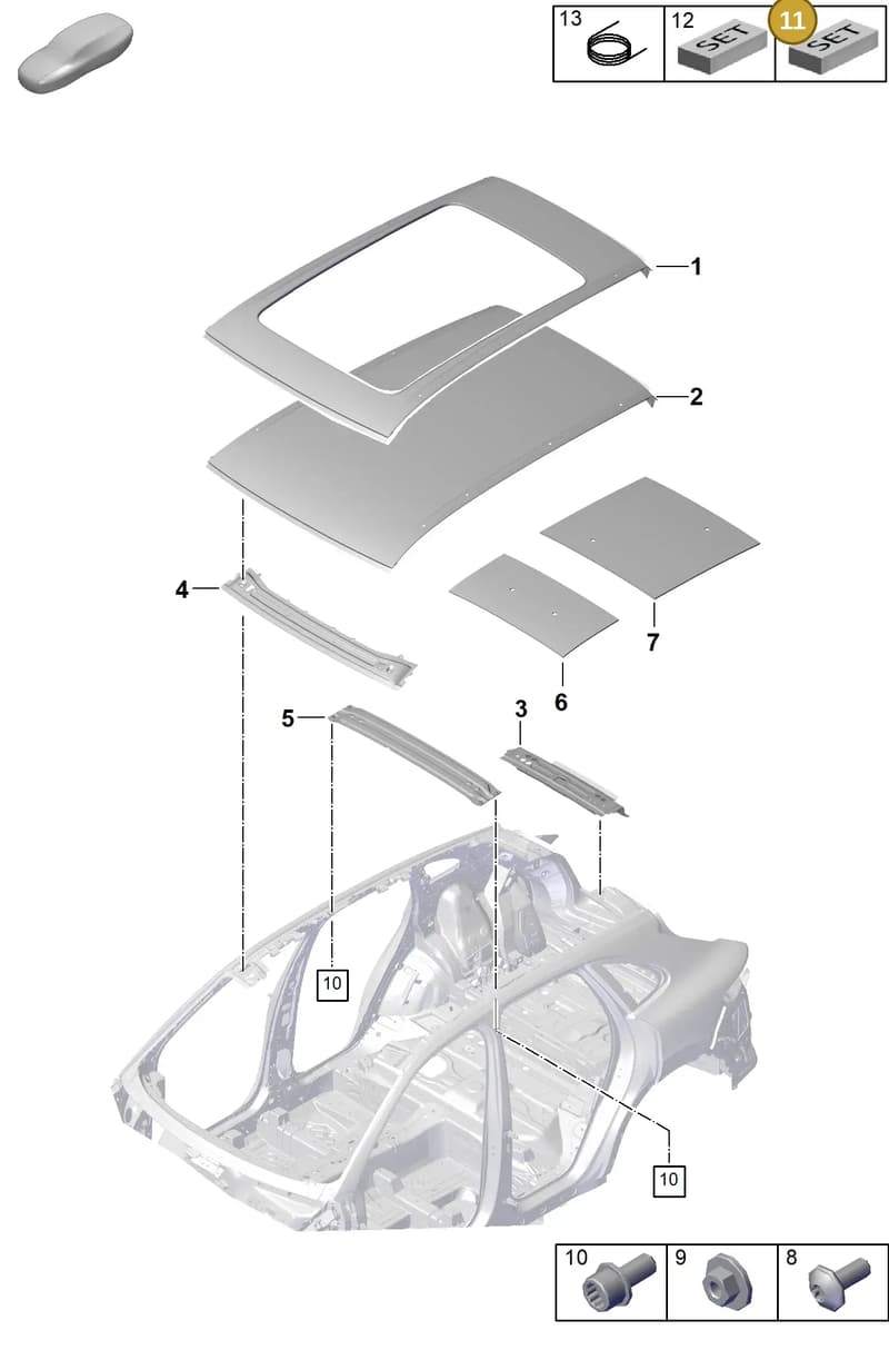 00004330535 — Porsche Cayenne Coupe (2023-2023) diagram p60801450, position 11
