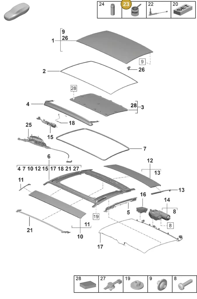 00004330572 — Porsche 911 (2024-2025) diagram p53811000, position 23