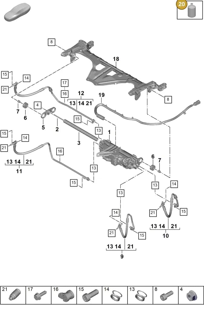 00004330574 — Porsche Panamera (2023-2025) diagram p62402050, position 20