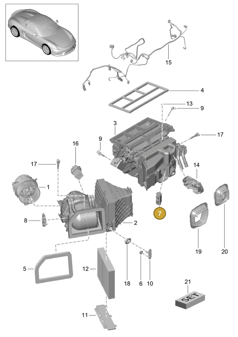 00004330579 — Porsche Boxster Spyder (2015-2016) diagram p46813010, position 7