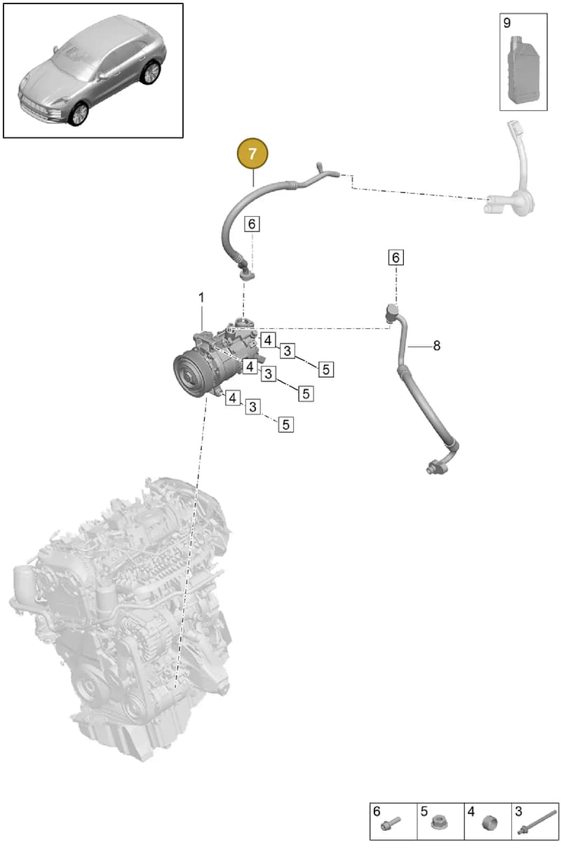 00004330579 — Porsche Macan (2018-2022) diagram p52814200, position 7