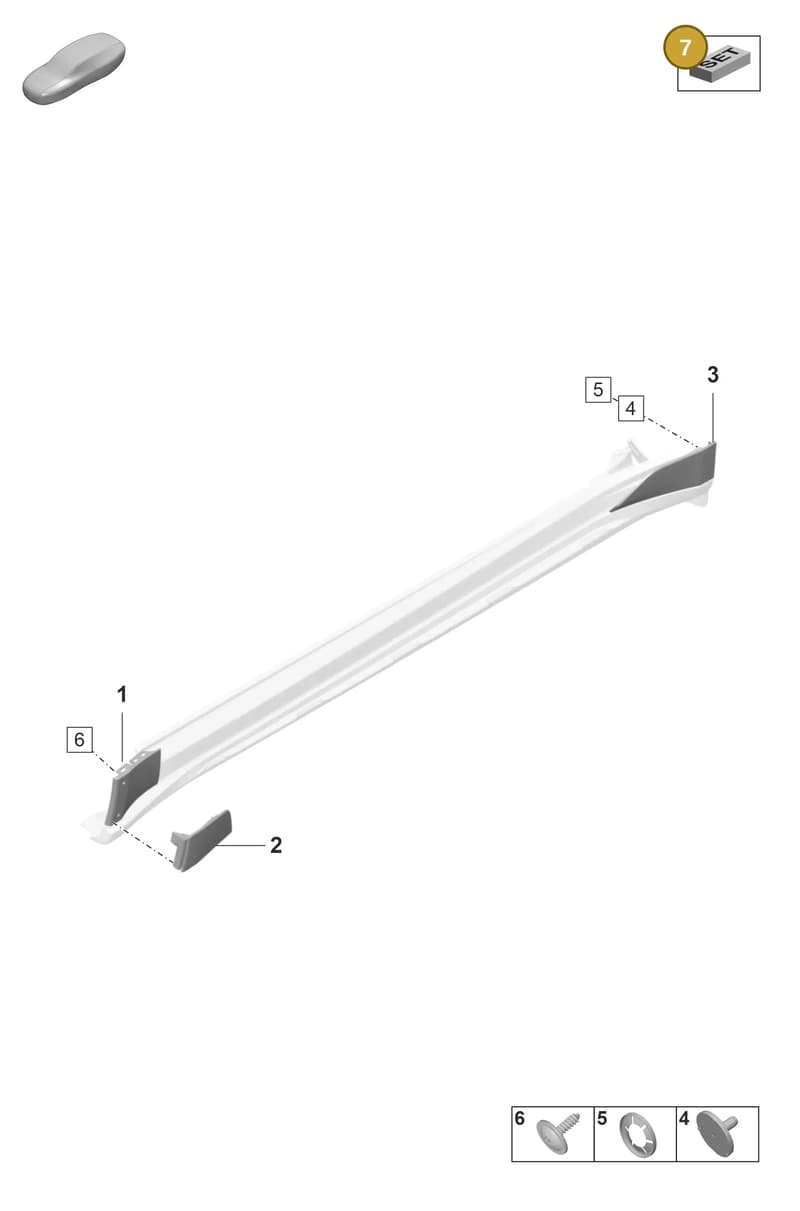 00004330583 — Porsche Taycan Sport Turismo (2019-2024) diagram p56810400, position 7