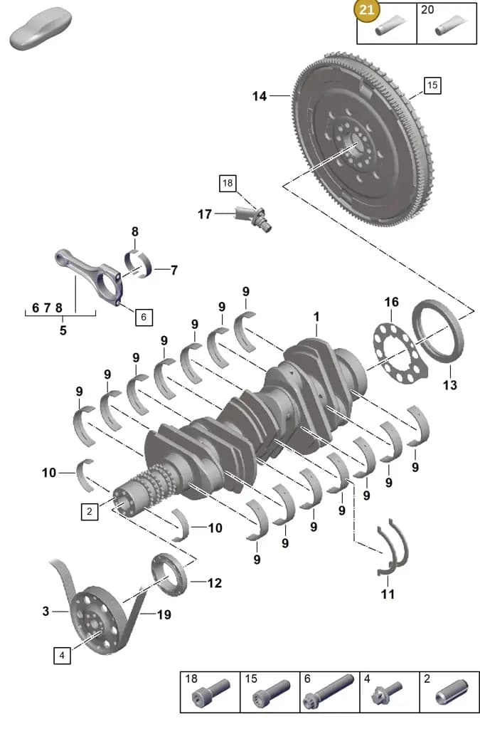 00004330614 — Porsche 911 (2021-2022) diagram p59102000, position 21
